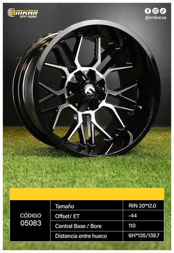 [RIN 20*12.0 6H*135/139.7 ET-44 CB110 B/MW - A20.135] RIN 20*12.0 6H*135/139.7 ET-44 CB110 B/MW - A20.135