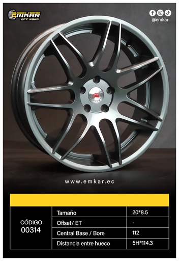 [RIN 20*8.5 5H*114.3 CB112 PINATUBO ( OFERTA )] RIN 20*8.5 5H*114.3 CB112 PINATUBO ( OFERTA )