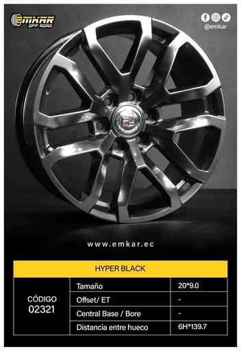 [RIN 20*9.0 6H*139.7 HYPER BLACK D1444 ACC-0000014] RIN 20*9.0 6H*139.7 HYPER BLACK D1444 ACC-0000014