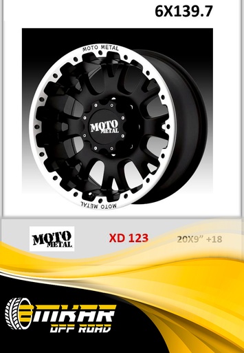 [RIN 20*9.0 6H*139.7 MOTO METAL +18 XD123] RIN 20*9.0 6H*139.7 MOTO METAL +18 XD123