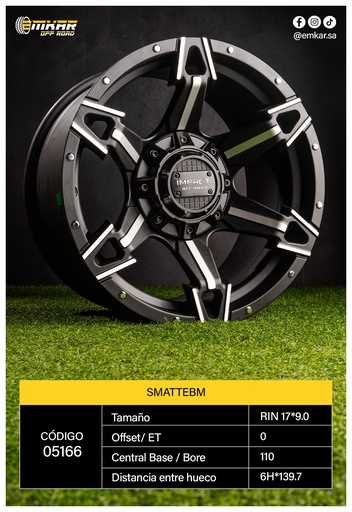 RIN 17*9.0 6H*139.7 ET0 CB110 SMATTEBM - A17.366